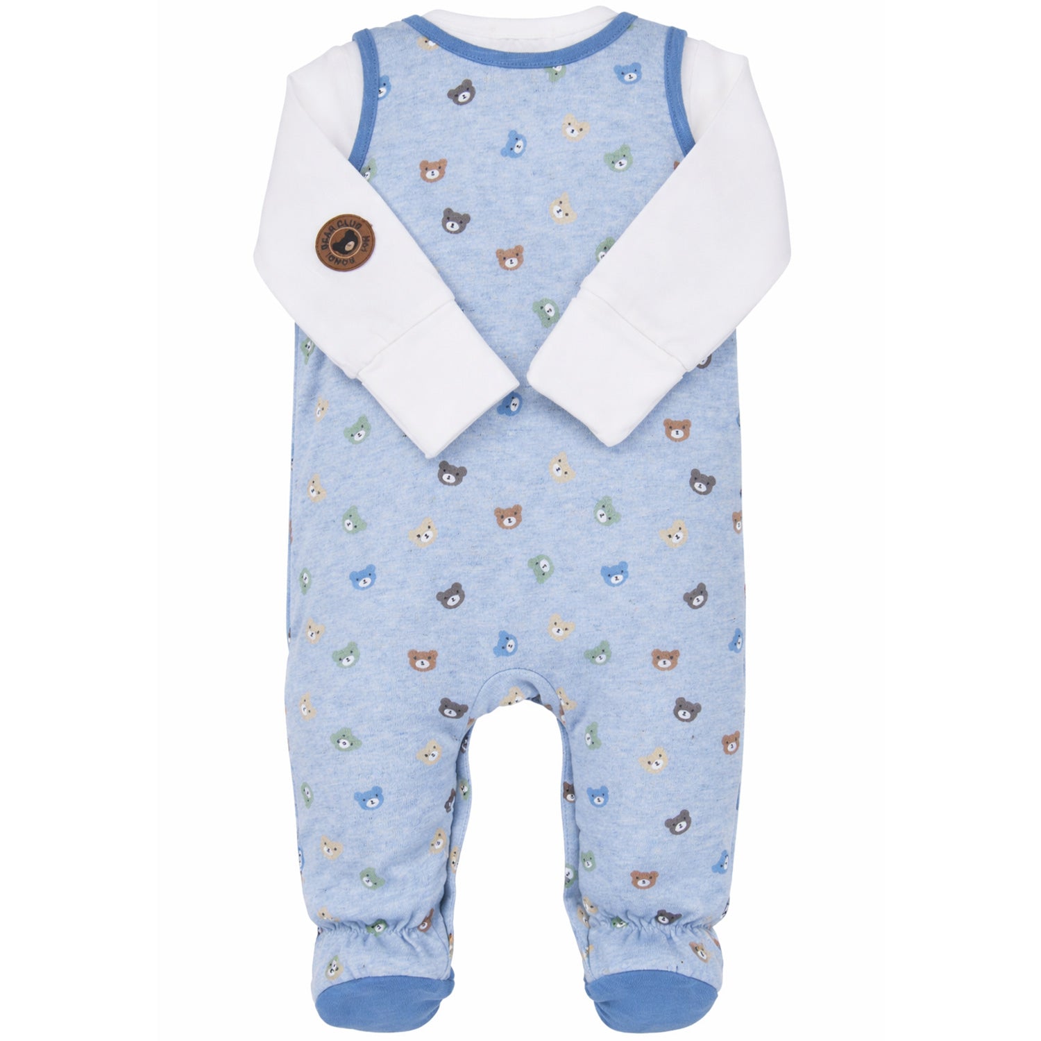 trachtenland-bondi-baby-strampler-bear-club-94033-2-tlg-blue-melange image 2