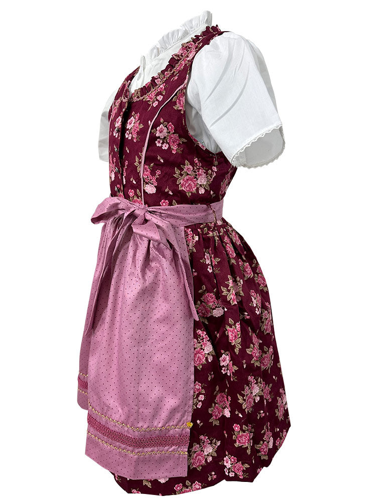 isar-trachten-kinder-dirndl-emma-3-tlg-63102-beere-rosa-inkl-bluse image 3