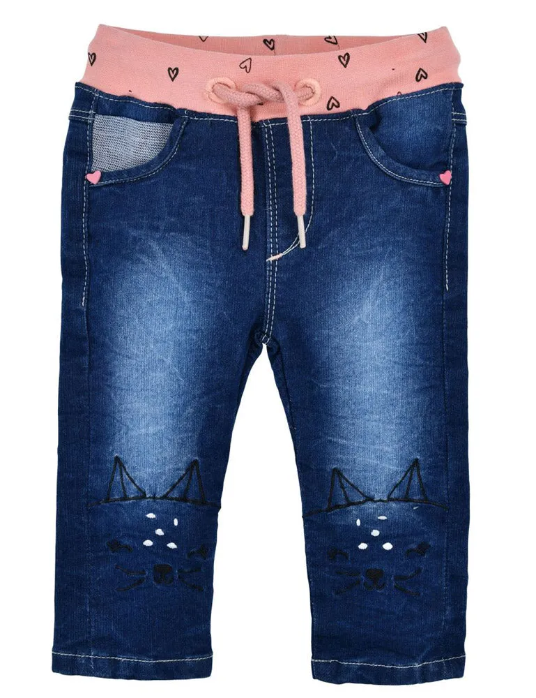 trachtenland-bondi-baby-m-dchen-jeans-katze-86656-blue-denim-jeans image 1