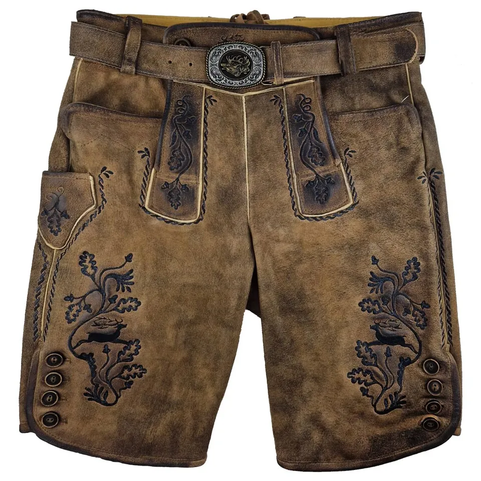 trachtenland-maddox-kurze-lederhose-rothsee-mit-g-rtel-antik-eiche image 1