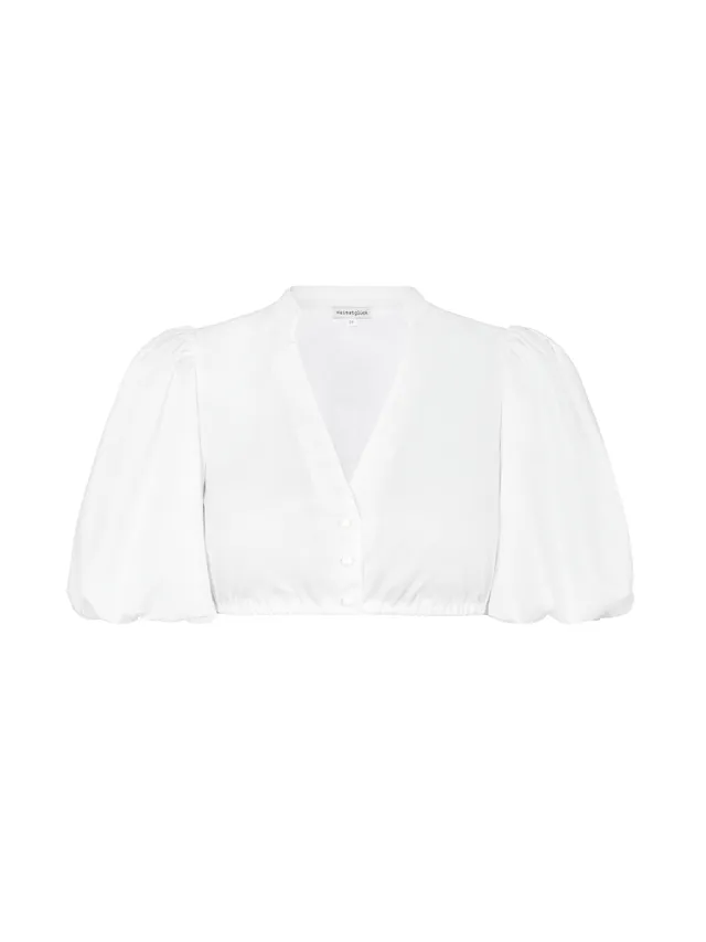 heimatgl-ck-bluse-marie-baumwollbluse-v-ausschnitt-puff-rmel image 1