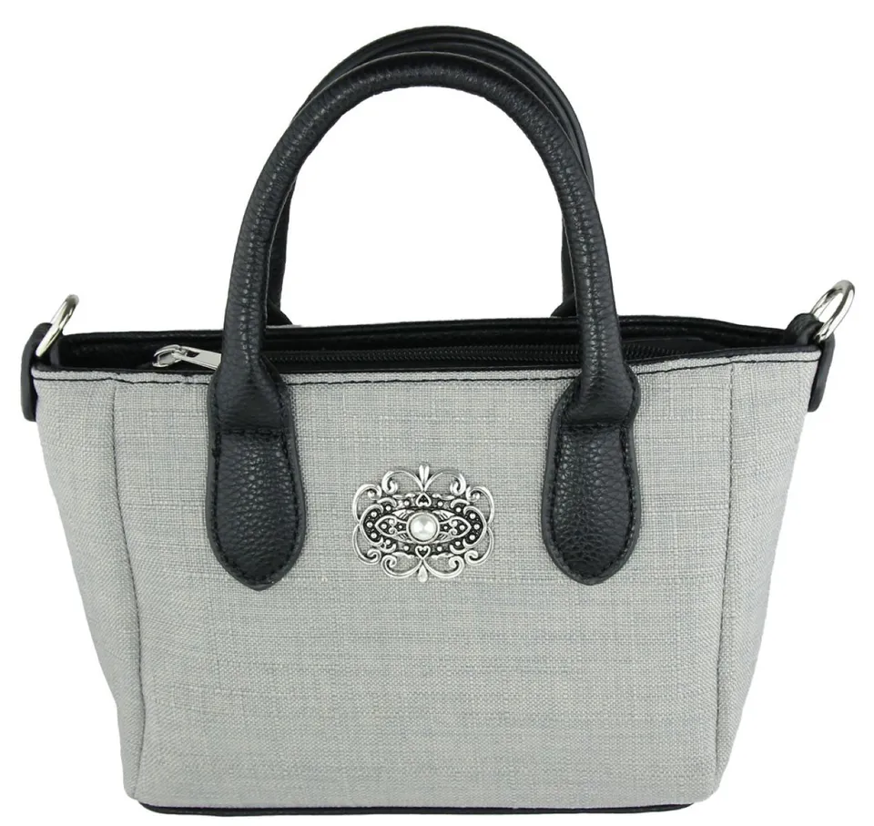 trachtenland-handtasche-katrina-mit-metallapplikation-hellgrau image 1