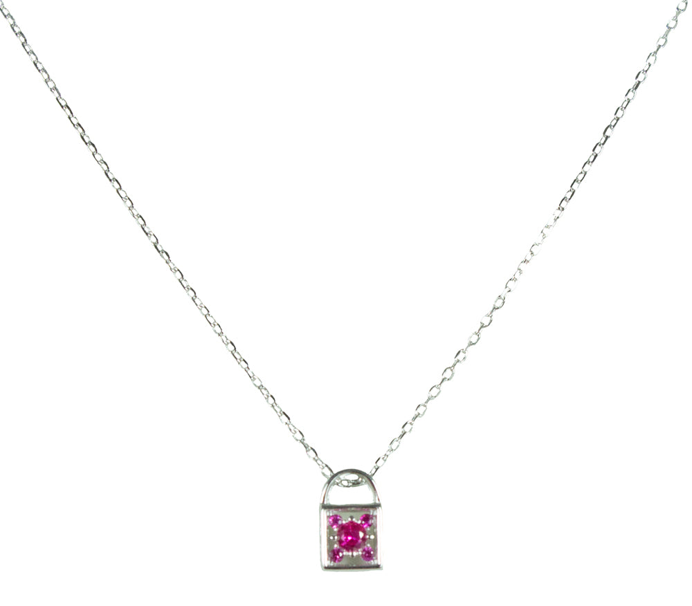 trachtenland-luisia-halskette-vorh-ngeschloss-pink-925-silber-mit-zirkonia image 2