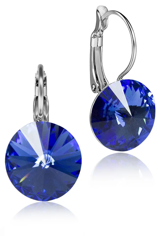 trachtenland-luisia-ohrringe-rivoli-12-mm-mit-kristallen-von-swarovski-safir image 1