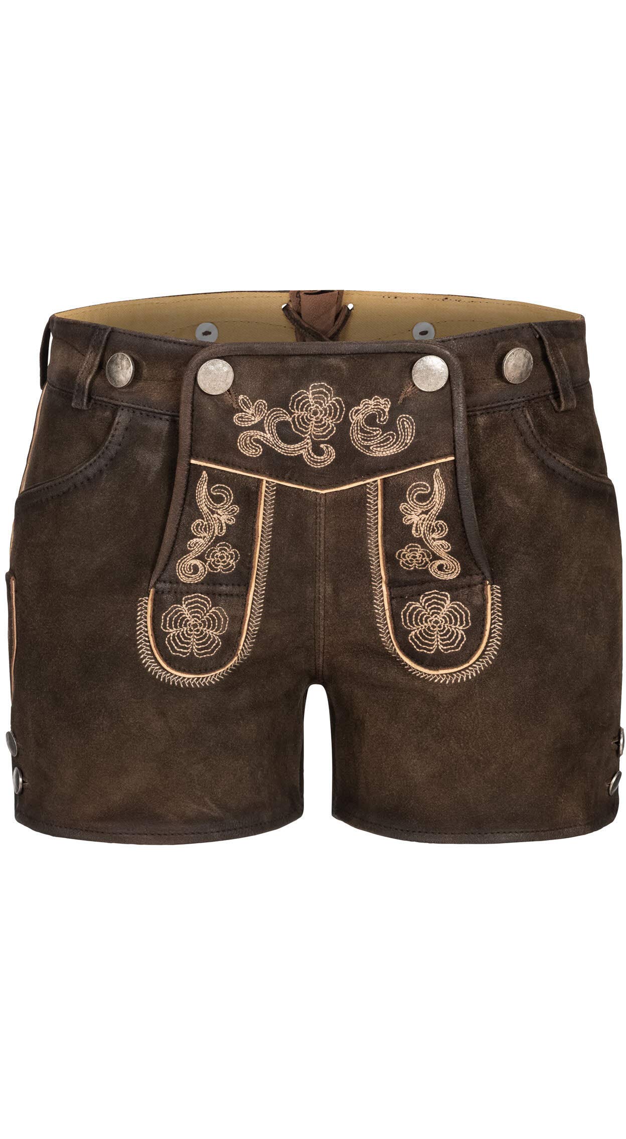 n-bler-leder-hotpants-damen-susi-braun-ziegenleder image 1