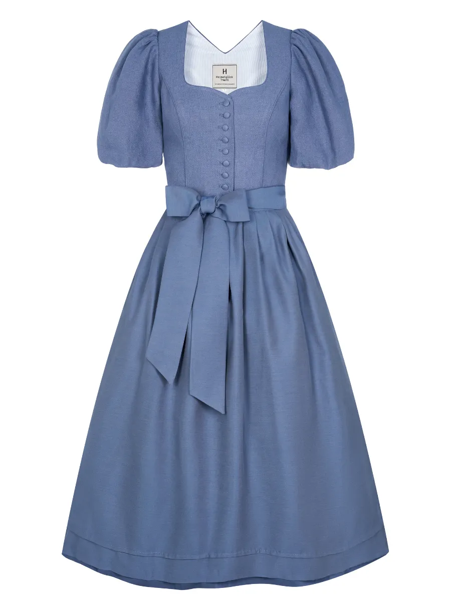 heimatgl-ck-dirndl-evi-rmeldirndl-aus-leinen-taubenblau image 1