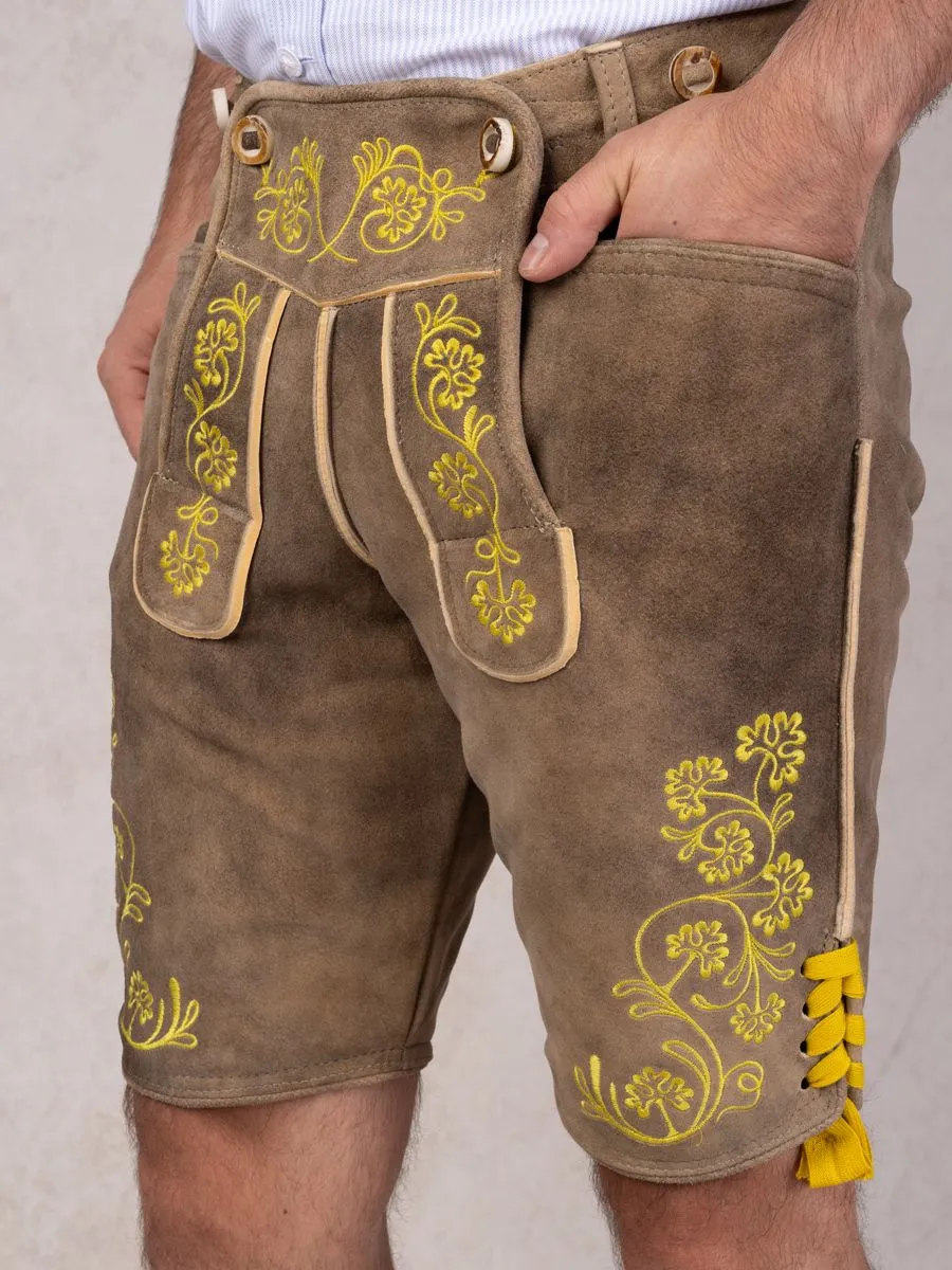 heimatgl-ck-lederhose-isarau-bock-senfgelb-herren image 1
