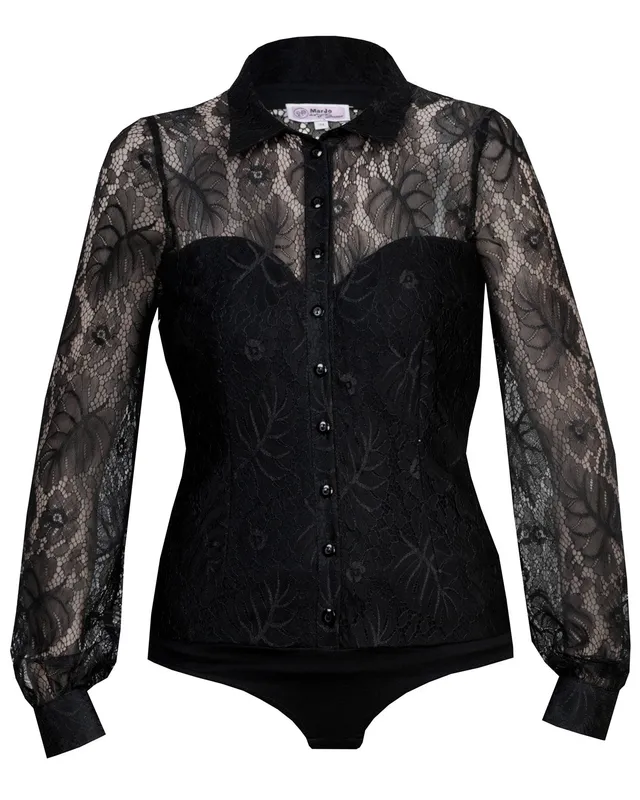 marjo-damen-blusen-body-harper-malinda-langarm-spitze-schwarz image 1
