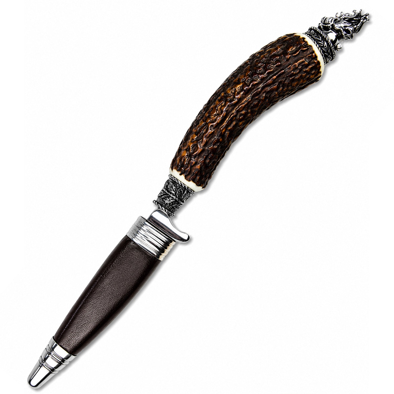 trachtenland-funk-hirschhorn-trachtenmesser-hirsch-mit-zierfigur image 4