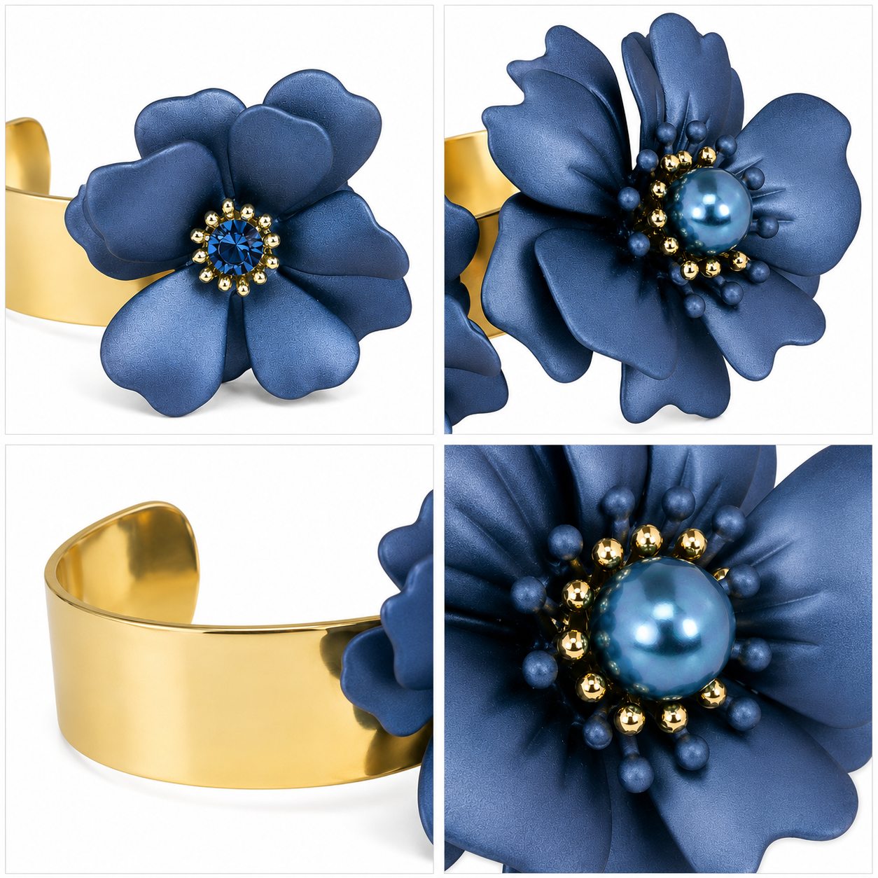 trachtenland-luisia-armreif-armspange-nelia-mit-blumen-16-karat-vergoldet-dunkel image 4