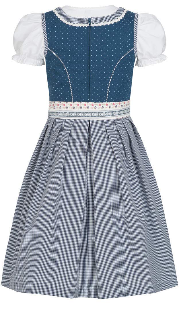n-bler-kinderdirndl-tanja-3-teilig-blau-karo-punkt-blumen image 4