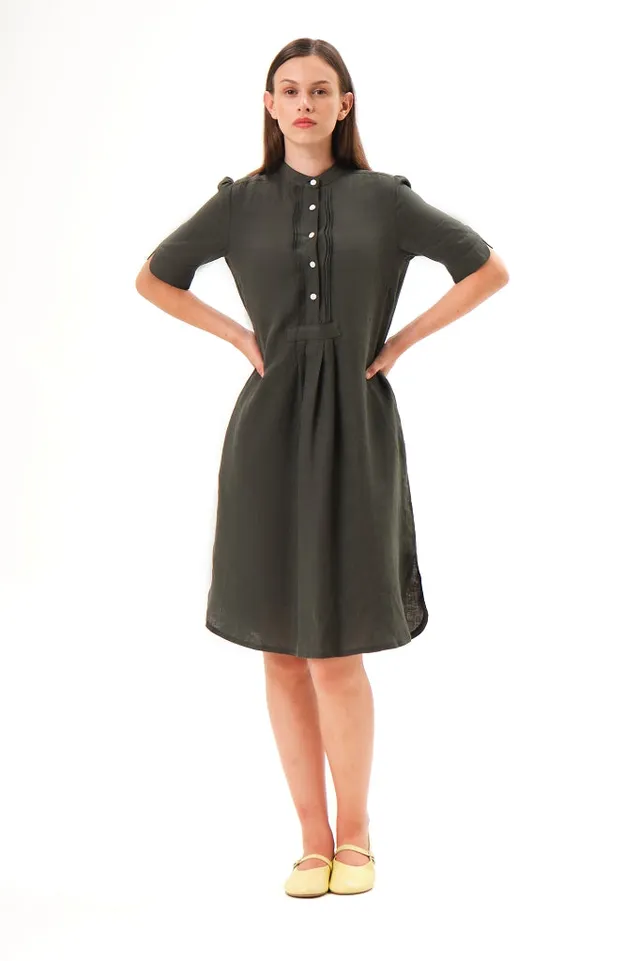 felicitas-kleo-damen-blusenkleid-aus-leinen image 1