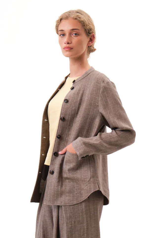felicitas-jacke-jaline-damen-leinen-stretch-stehkragen image 1