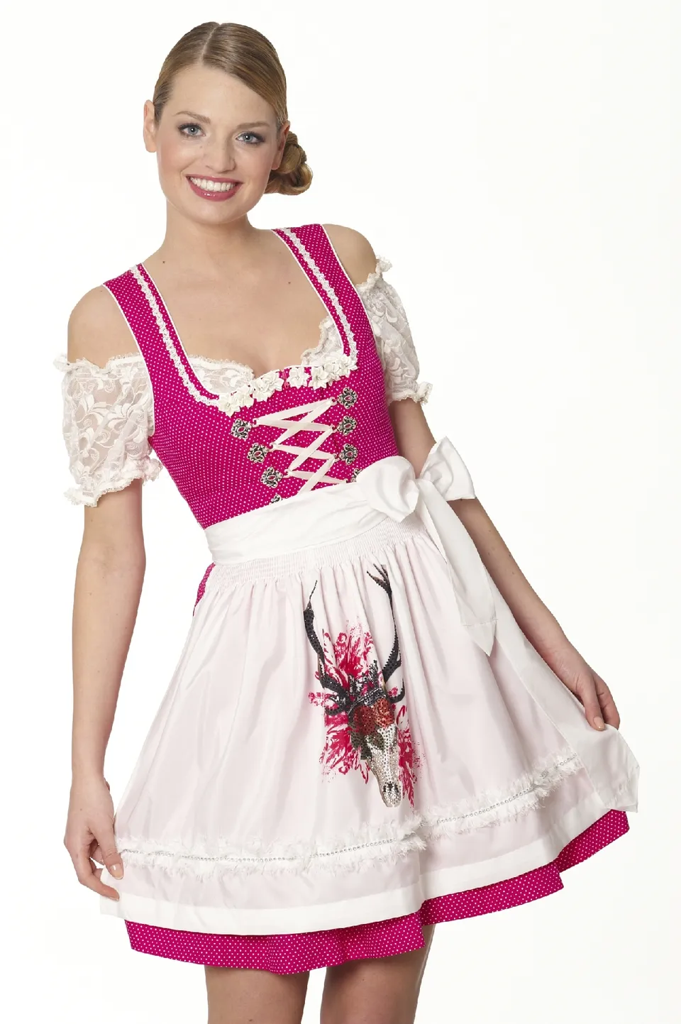 trachten-benkert-maya-dirndl-pink-wei-mit-glitzer image 1