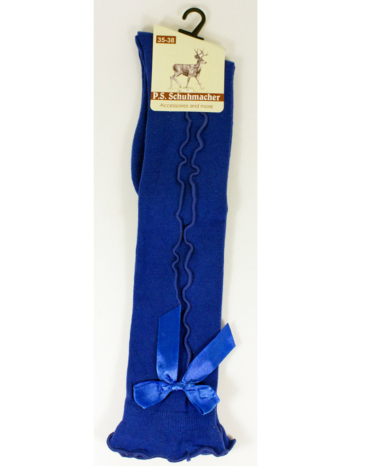 trachtenland-trachten-kniestr-mpfe-mit-schleife-damen-royalblau image 6