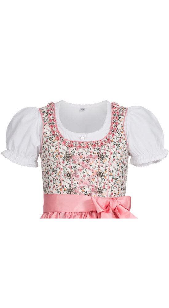 n-bler-nina-m-dchen-dirndl-3-teiliges-set-wei-rosa-mit-bluse-und-sch-rze image 2