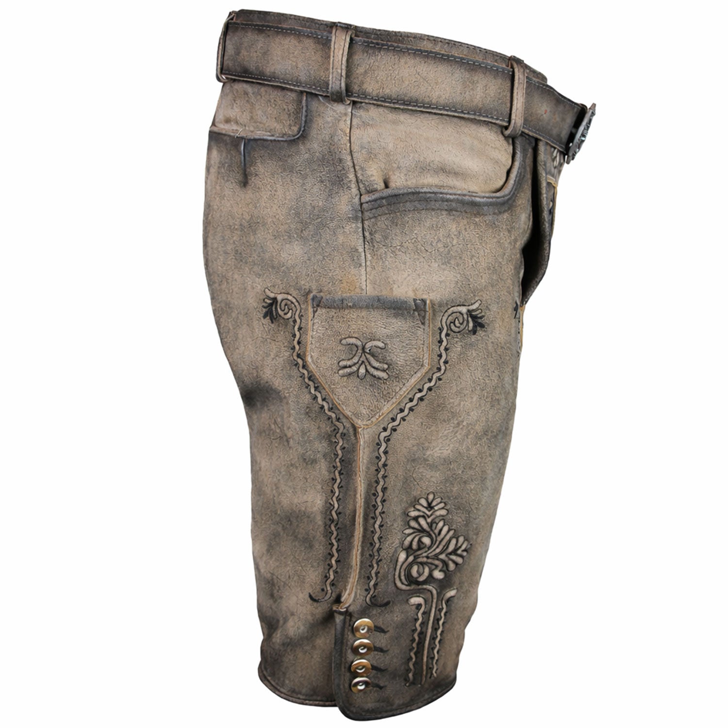 trachtenland-maddox-kurze-herren-lederhose-zugersee-mit-g-rtel-antik-r-zement image 5