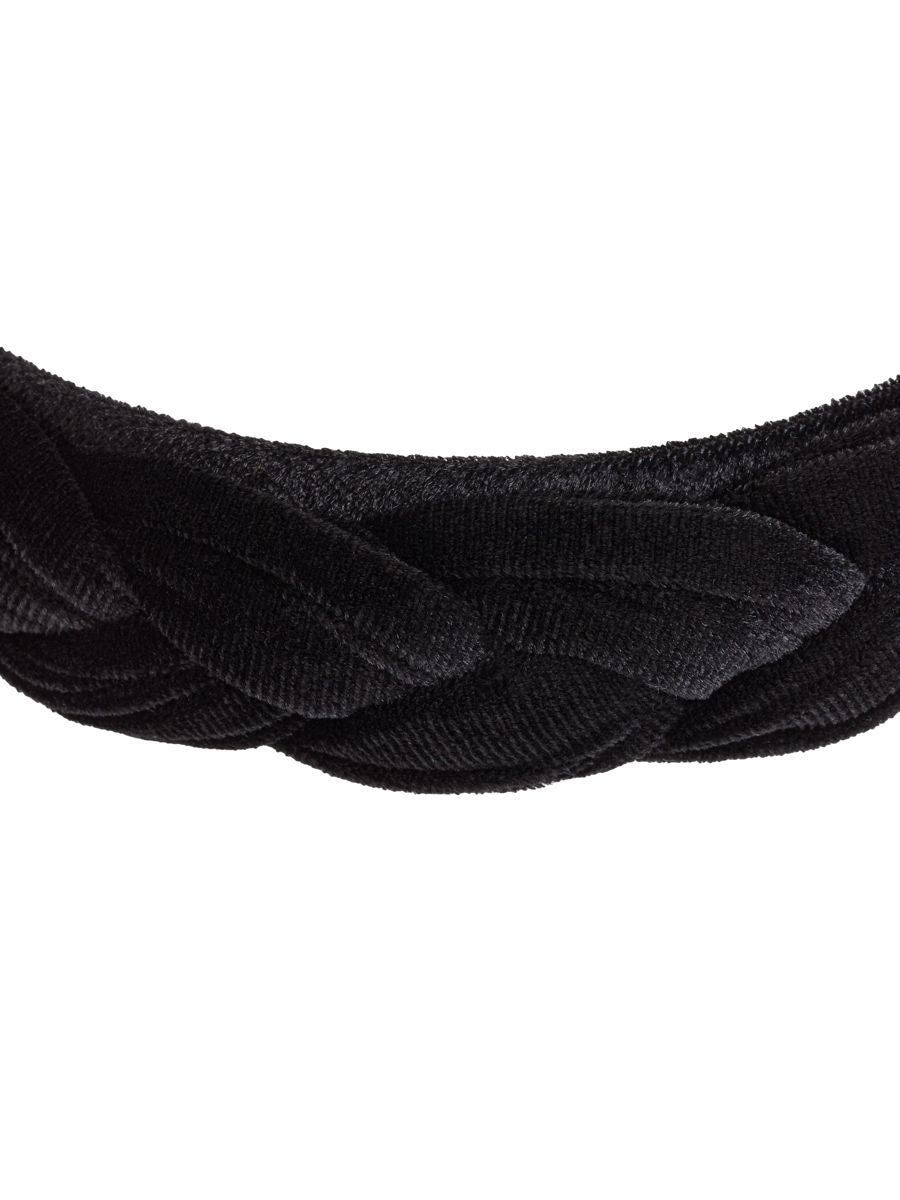 heimatgl-ck-geflochtener-haarreif-schwarz-samt-3-5-cm image 2