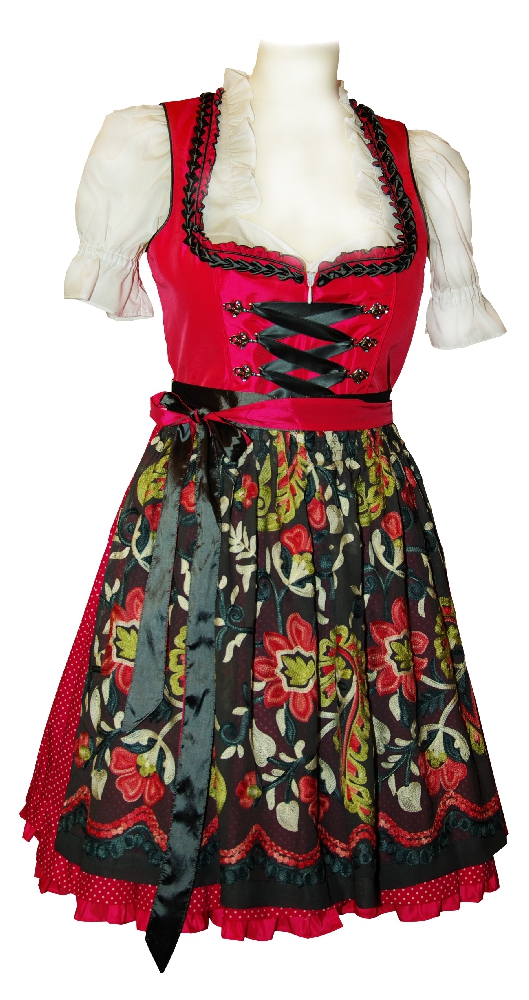 trachten-benkert-susi-dirndl-pink-grau image 1
