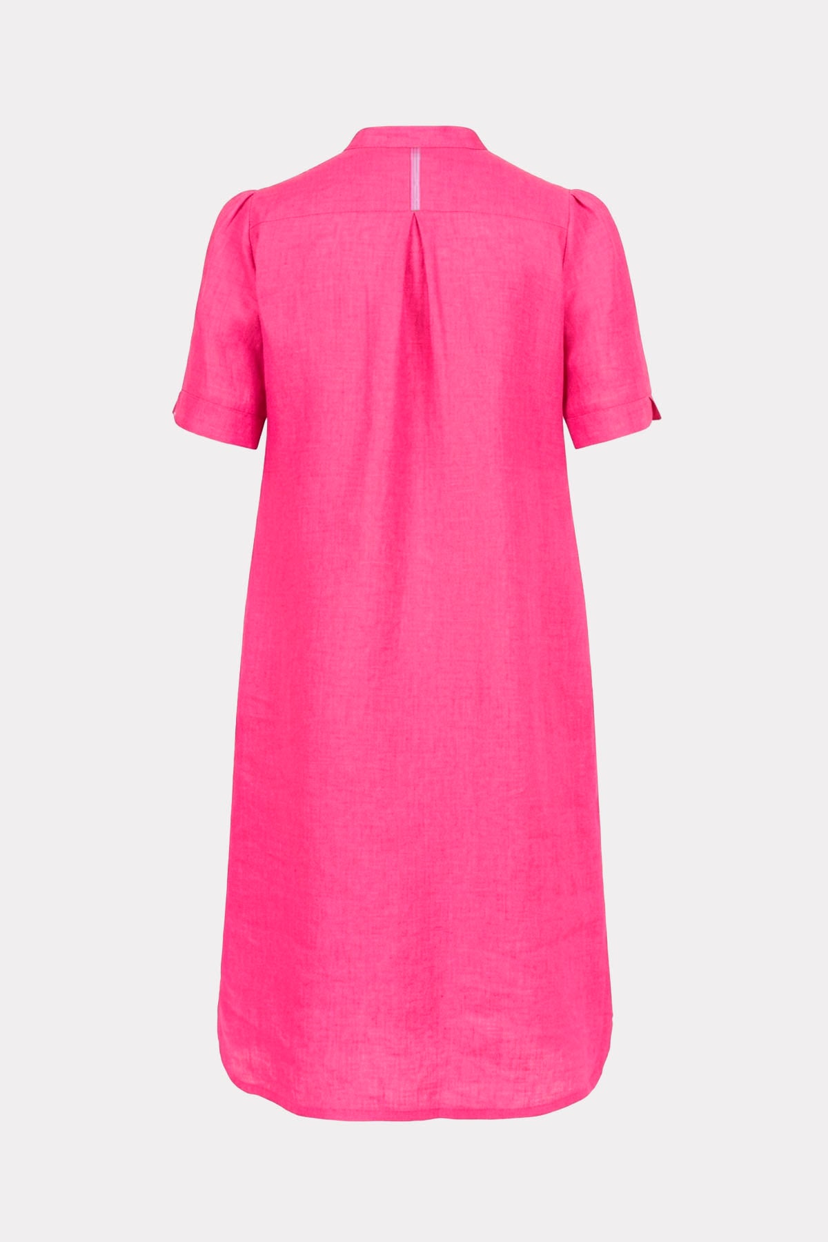 felicitas-kleo-damen-blusenkleid-leinen-stehkragen-kurzarm image 2