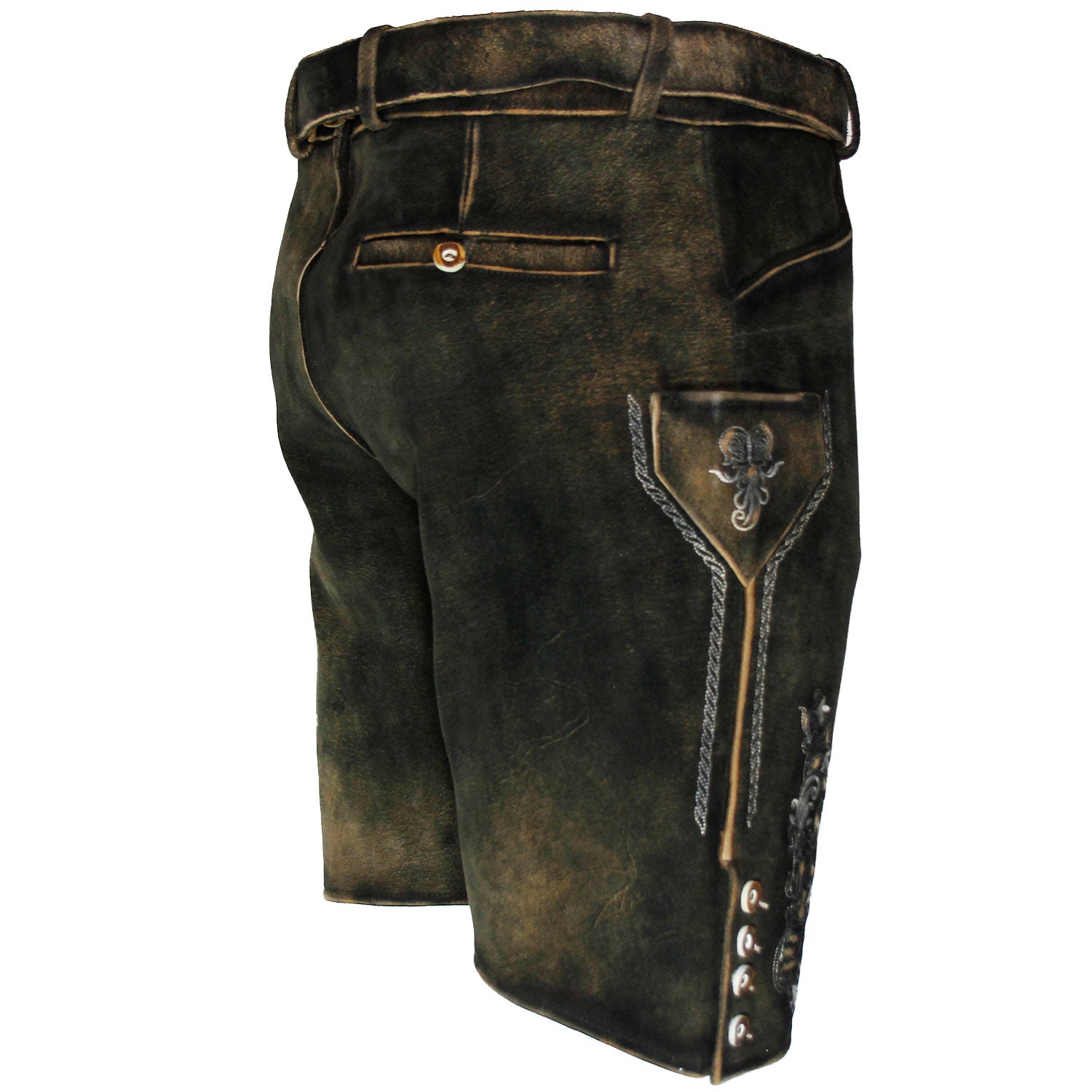 maddox-kurze-herren-lederhose-altrei-wildbock-braun-mit-g-rtel image 7