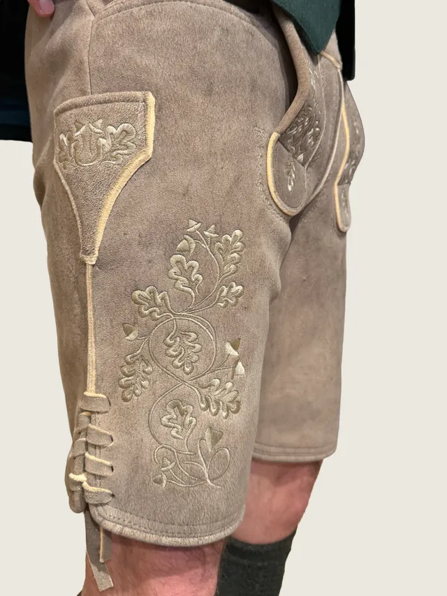 heimatgl-ck-lederhose-herzogstand-hirsch-sandhell-herren image 1