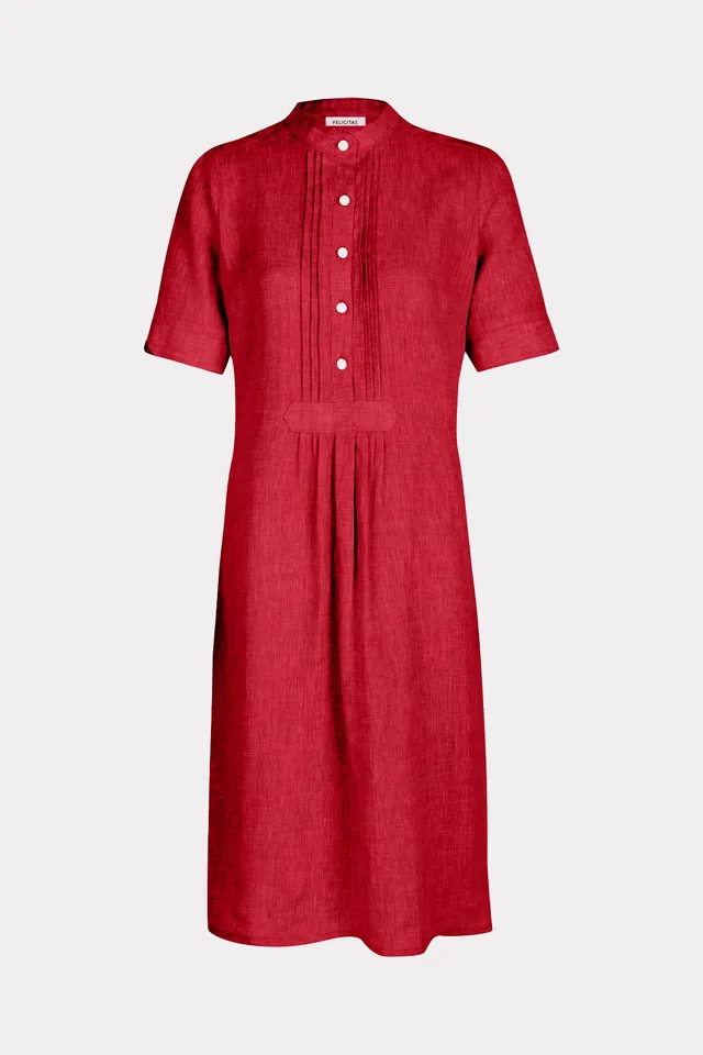felicitas-damen-kleid-kleo-leinen-blusenkleid-kurzarm image 1
