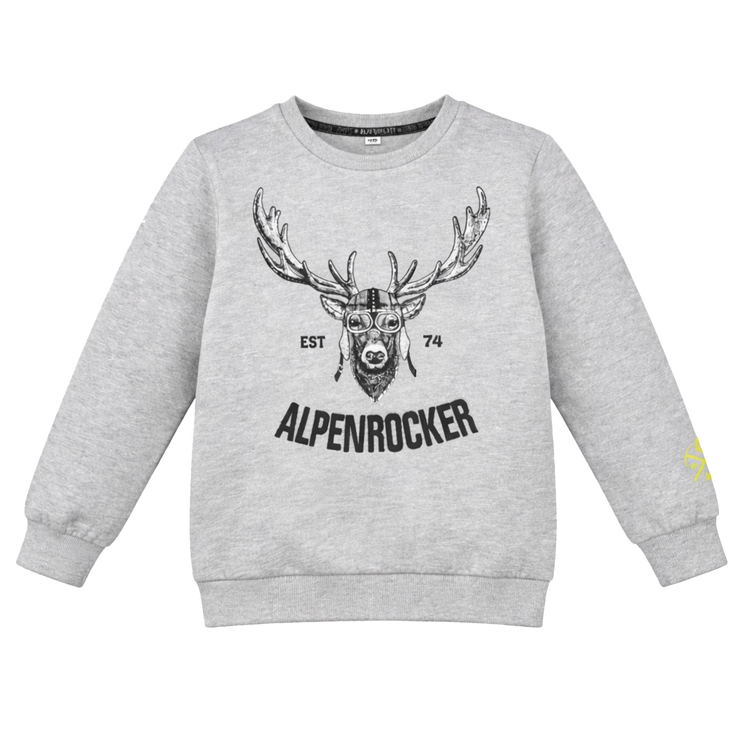 bondi-jungen-sweatshirt-alpenrocker-29906-grey-melange-hirsch image 1