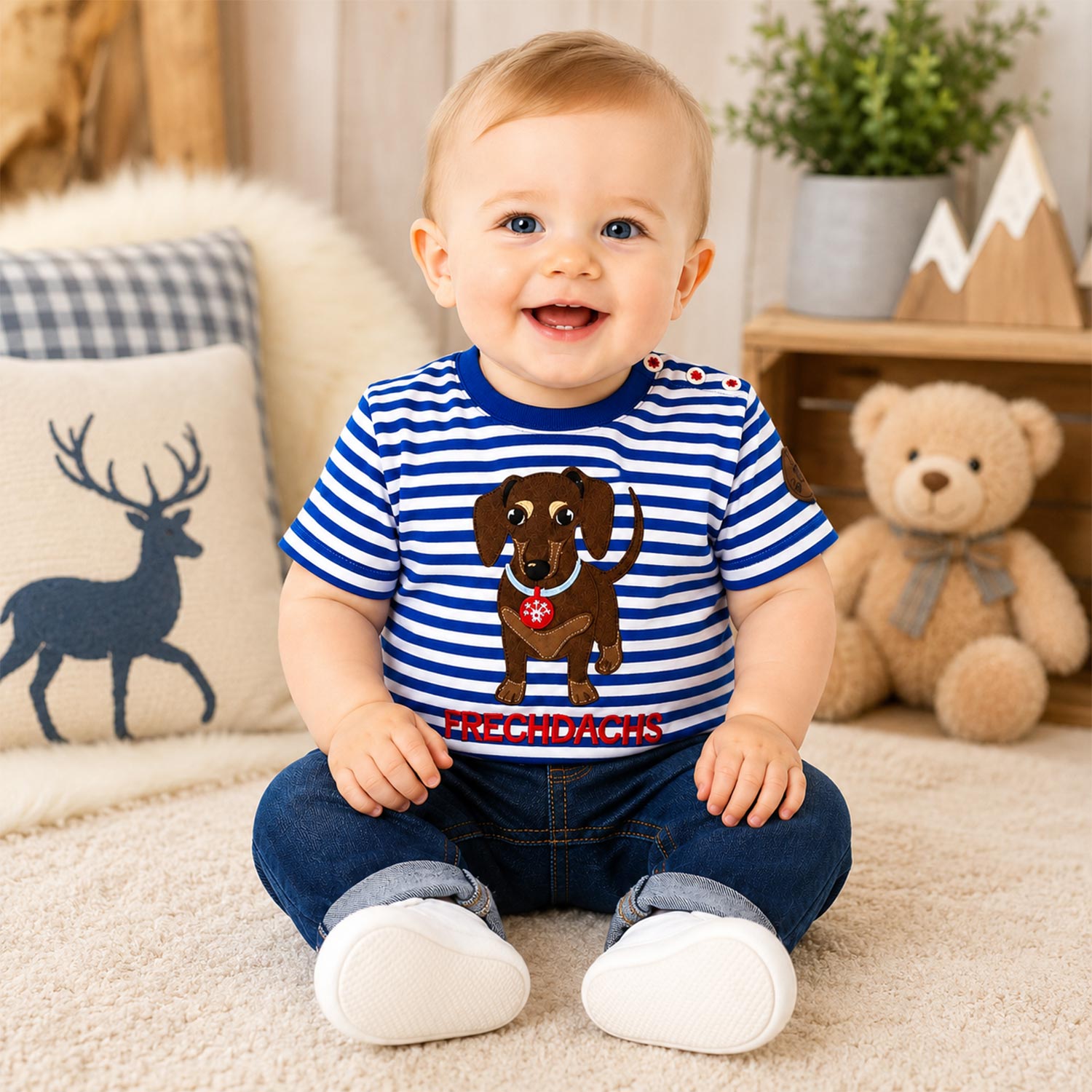 bondi-jungen-t-shirt-waldi-91719-blau-wei-gestreift image 3