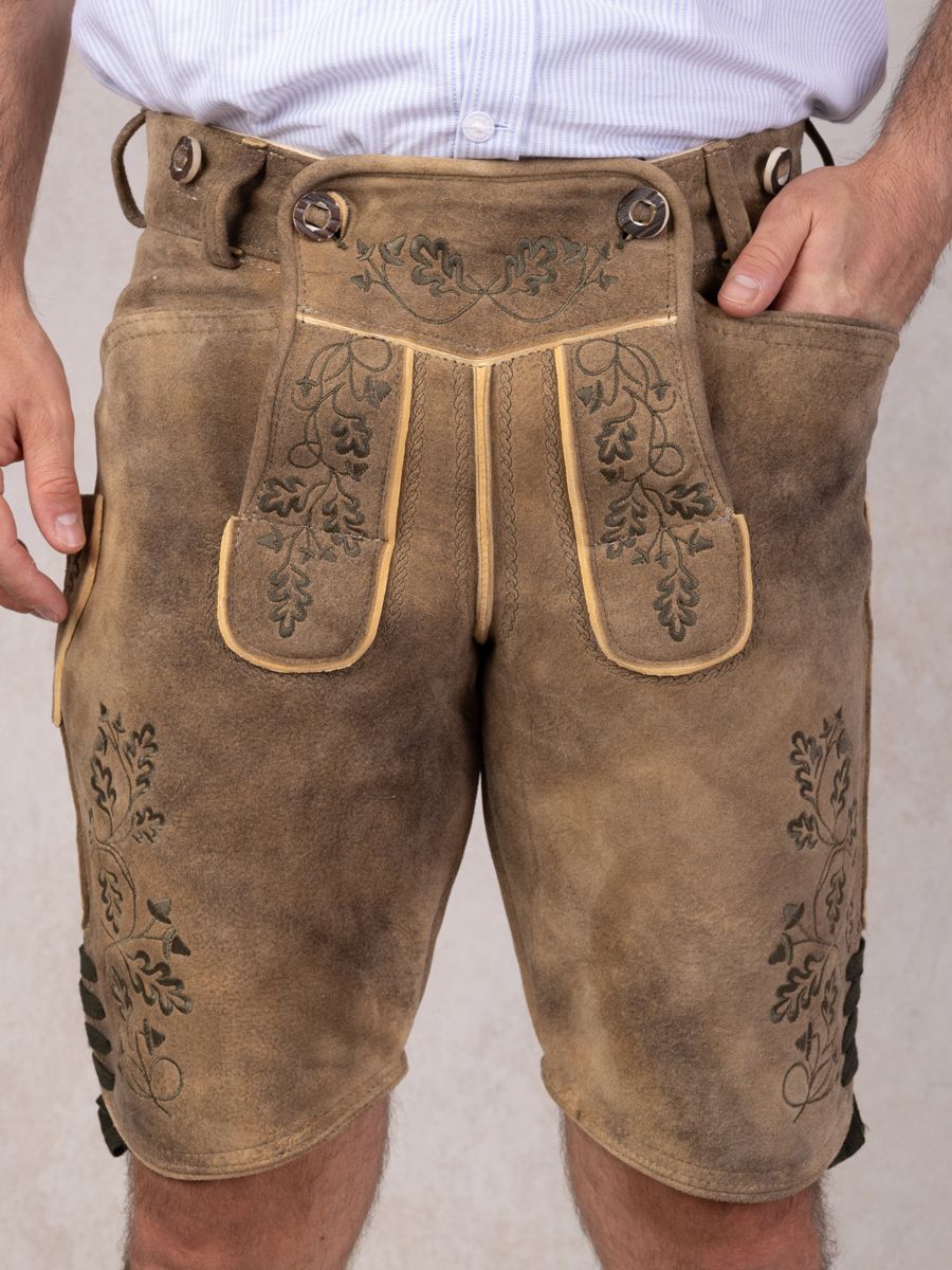 heimatgl-ck-lederhose-herzogstand-bock-olive-herren image 3