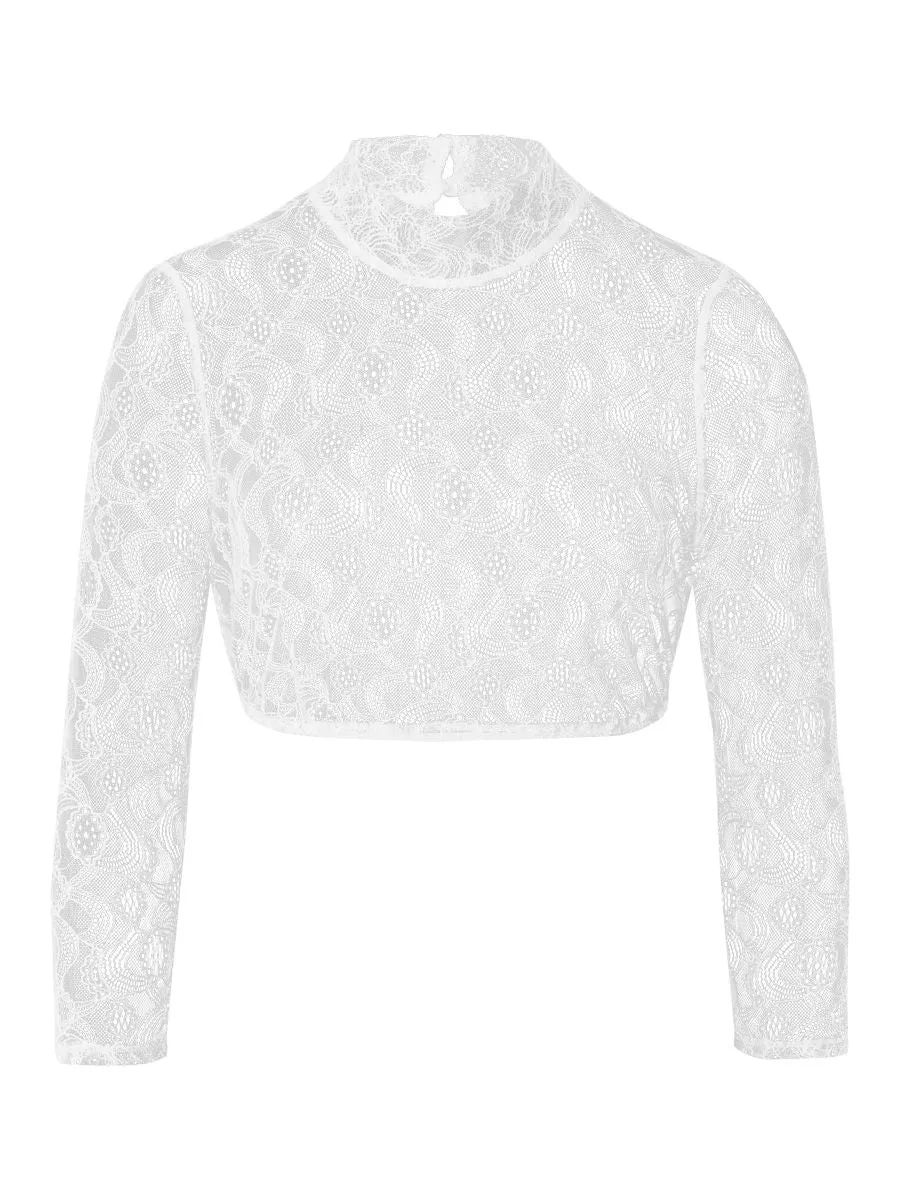 heimatgl-ck-bluse-agnes-dirndlbluse-spitze-hochgeschlossen-3-4-arm image 1