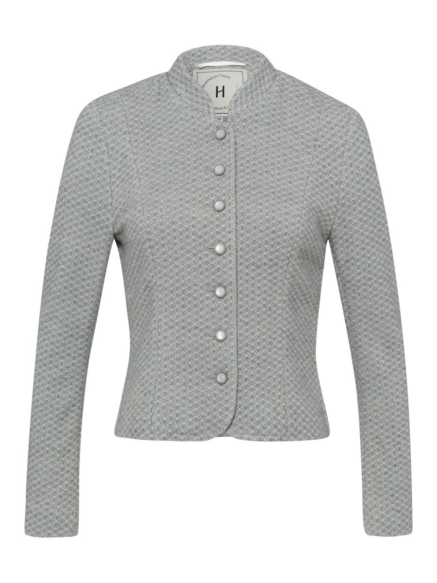 heimatgl-ck-blazer-patricia-trachtenjanker-grau-kurz-tailliert image 1