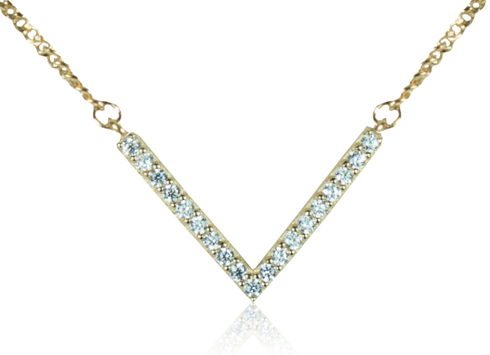 luisia-damen-pfeil-halskette-v-vergoldet-925-silber-mit-zirkonia image 1
