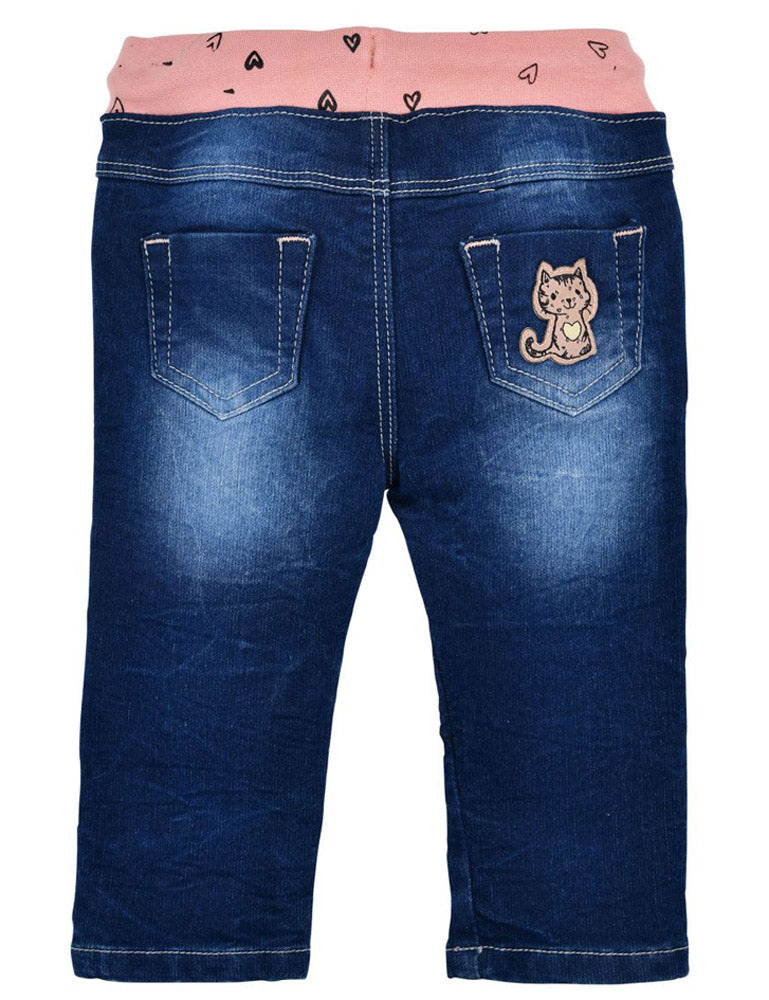 trachtenland-bondi-baby-m-dchen-jeans-katze-86656-blue-denim-jeans image 2