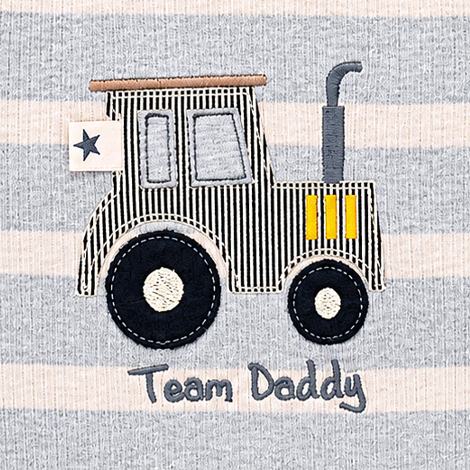 bondi-baby-jungen-langarmshirt-team-daddy-94051-stripe-grey-beige image 6