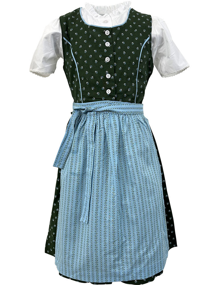 isar-trachten-kinder-dirndl-lotte-3-tlg-mit-bluse-gr-n-blau image 1