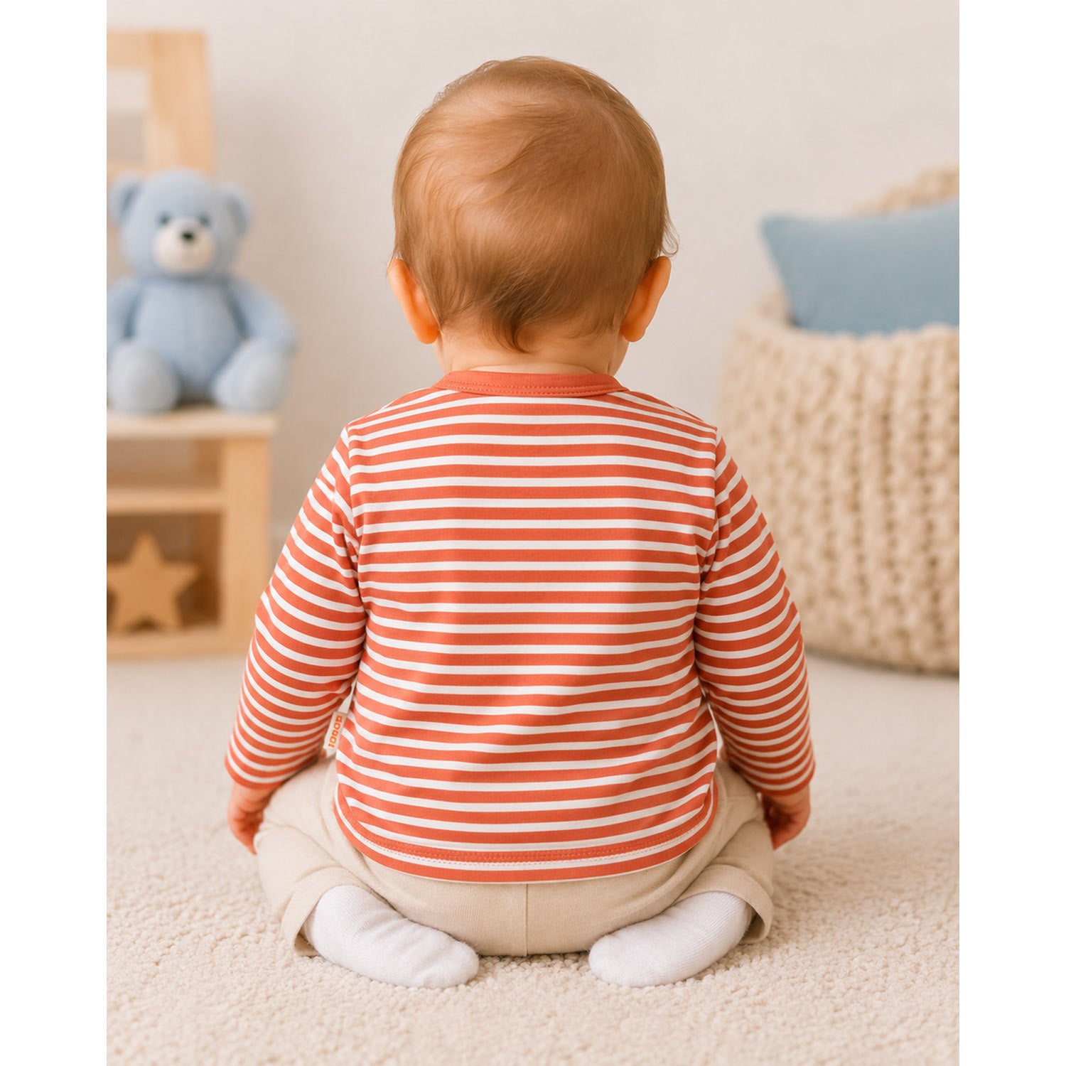 bondi-baby-langarmshirt-safari-93966-stripe-terra-white image 4