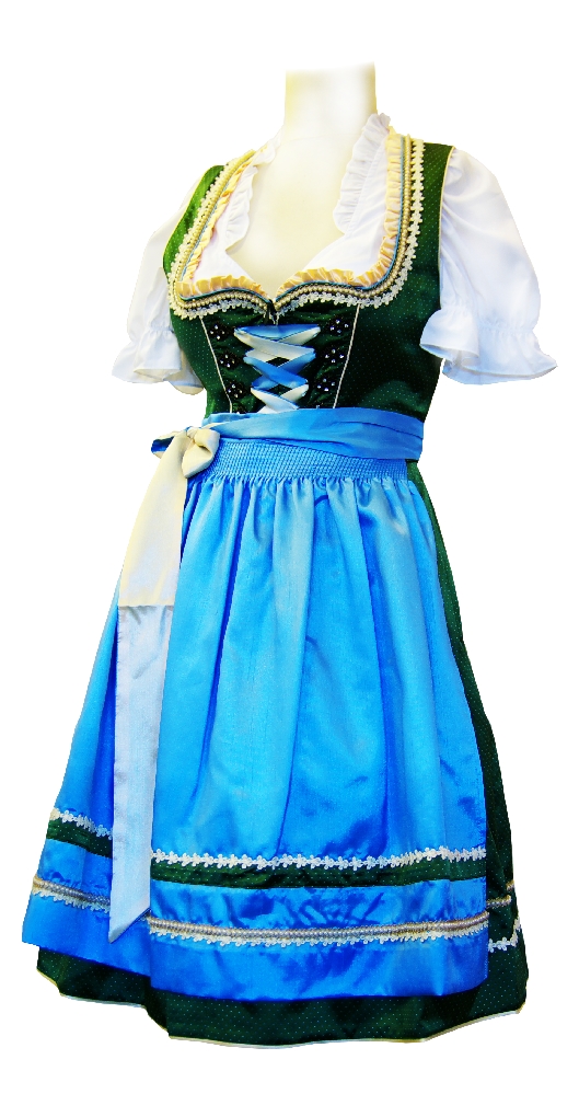 trachten-benkert-loni-gr-n-t-rkis-midi-dirndl image 1