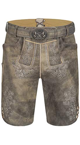 n-bler-lederhose-kurz-adam-in-grau image 6