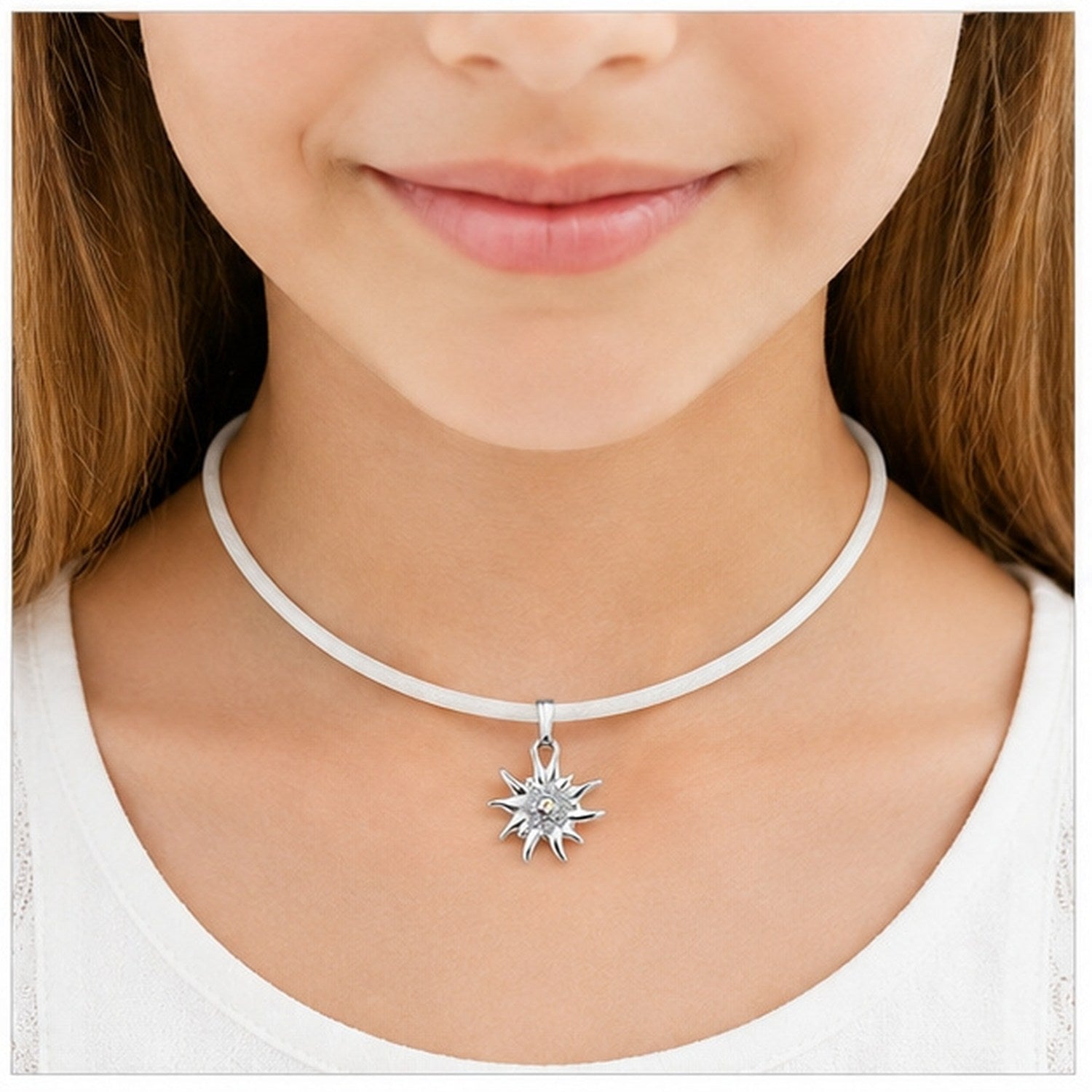 trachtenland-luisia-kinder-halskette-edelwei-mit-swarovski-kristallen-wei image 7