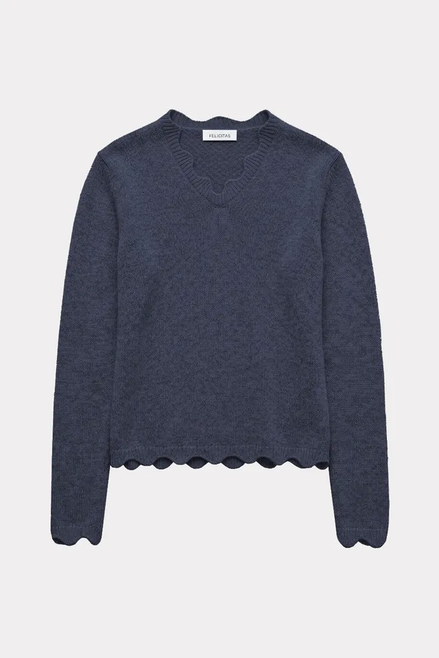 felicitas-damen-strickpullover-pippa-baumwolle-wolle-mit-v-ausschnitt image 1