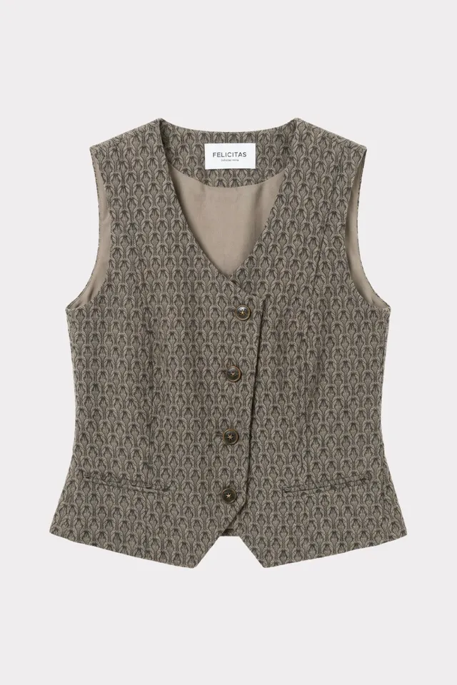 felicitas-wanessa-damen-weste-kurz-asymmetrisch-jacquard image 1