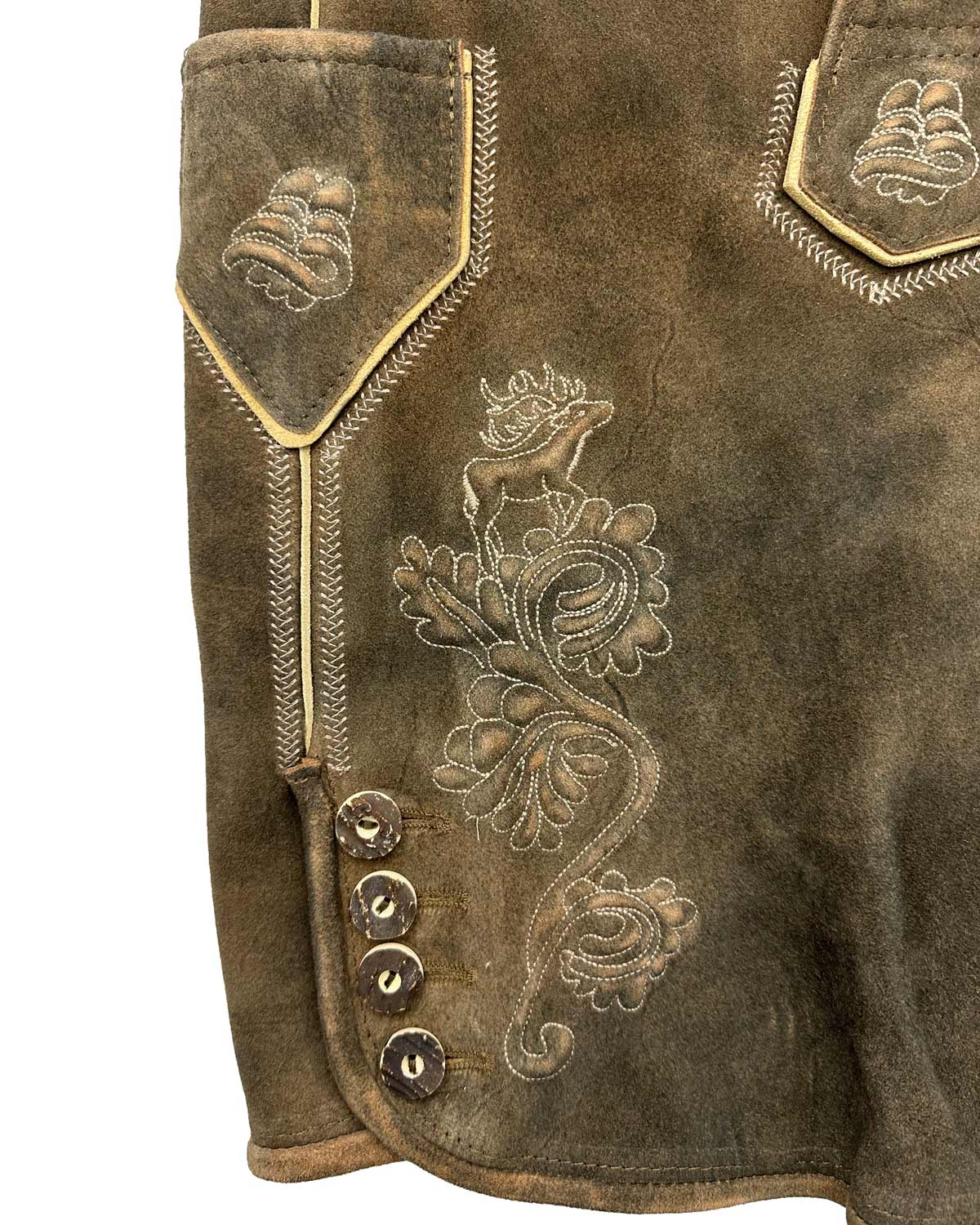 trachtenland-maddox-kurze-lederhose-silbersee-mit-g-rtel-used-erle-echtleder image 4