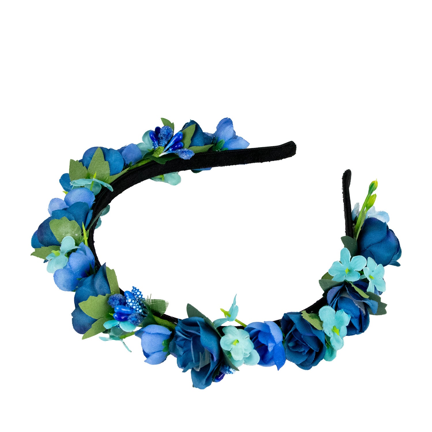 blumen-haarreif-sabia-mit-rosen-und-bl-ten-blau image 4