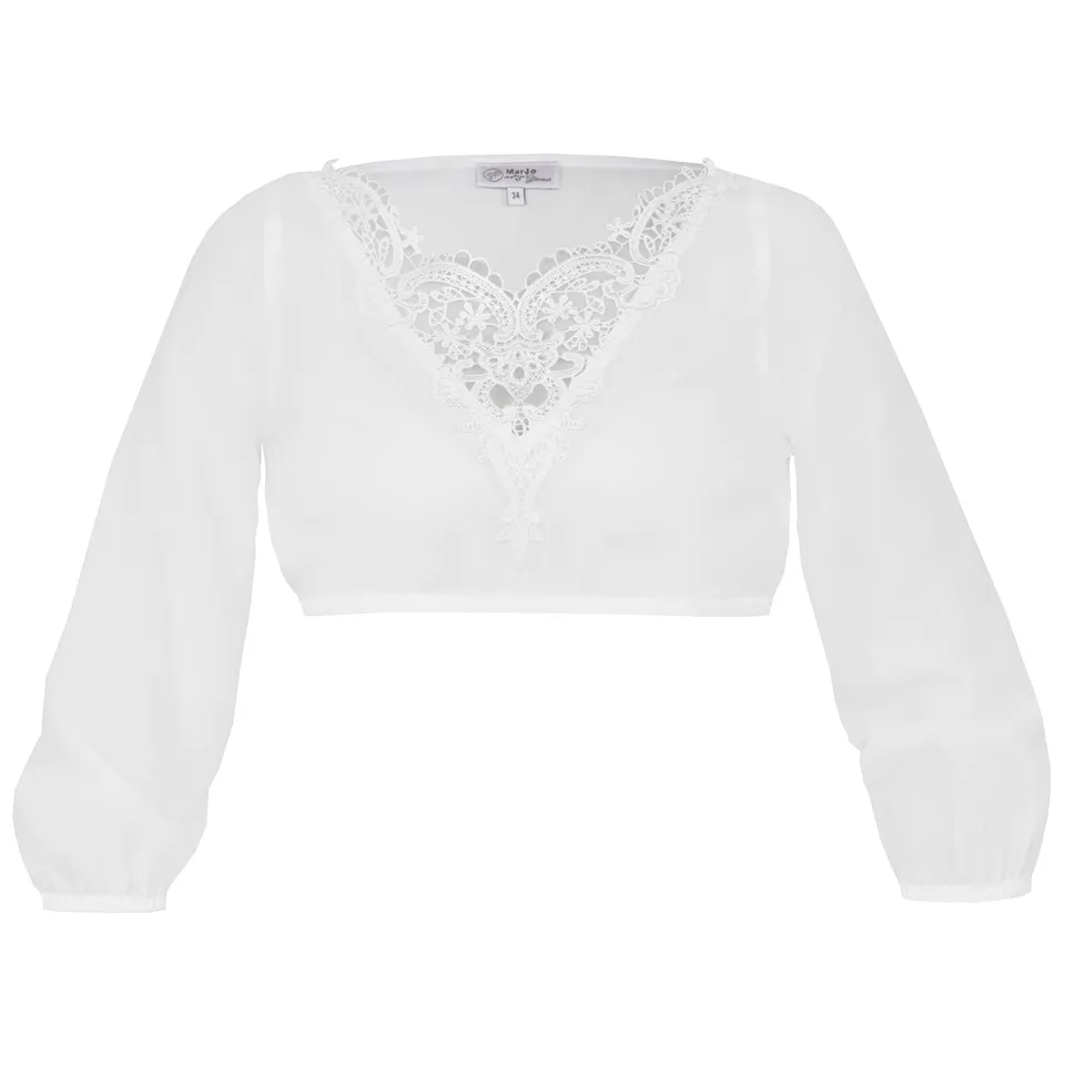 trachtenland-marjo-dirndlbluse-viechtach-3-4-arm-offwhite image 1