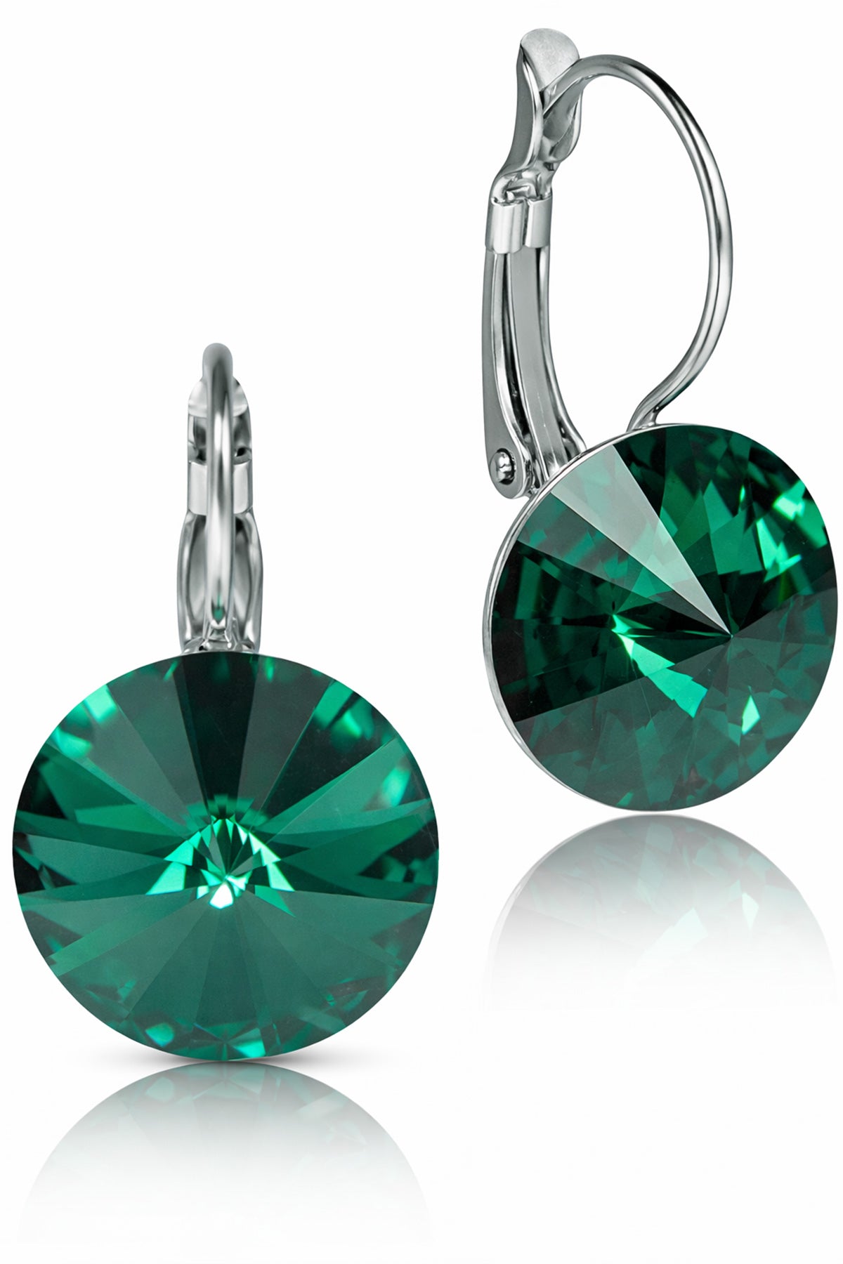 trachtenland-luisia-rivoli-ohrringe-14-mm-emerald-mit-swarovski-kristallen image 2
