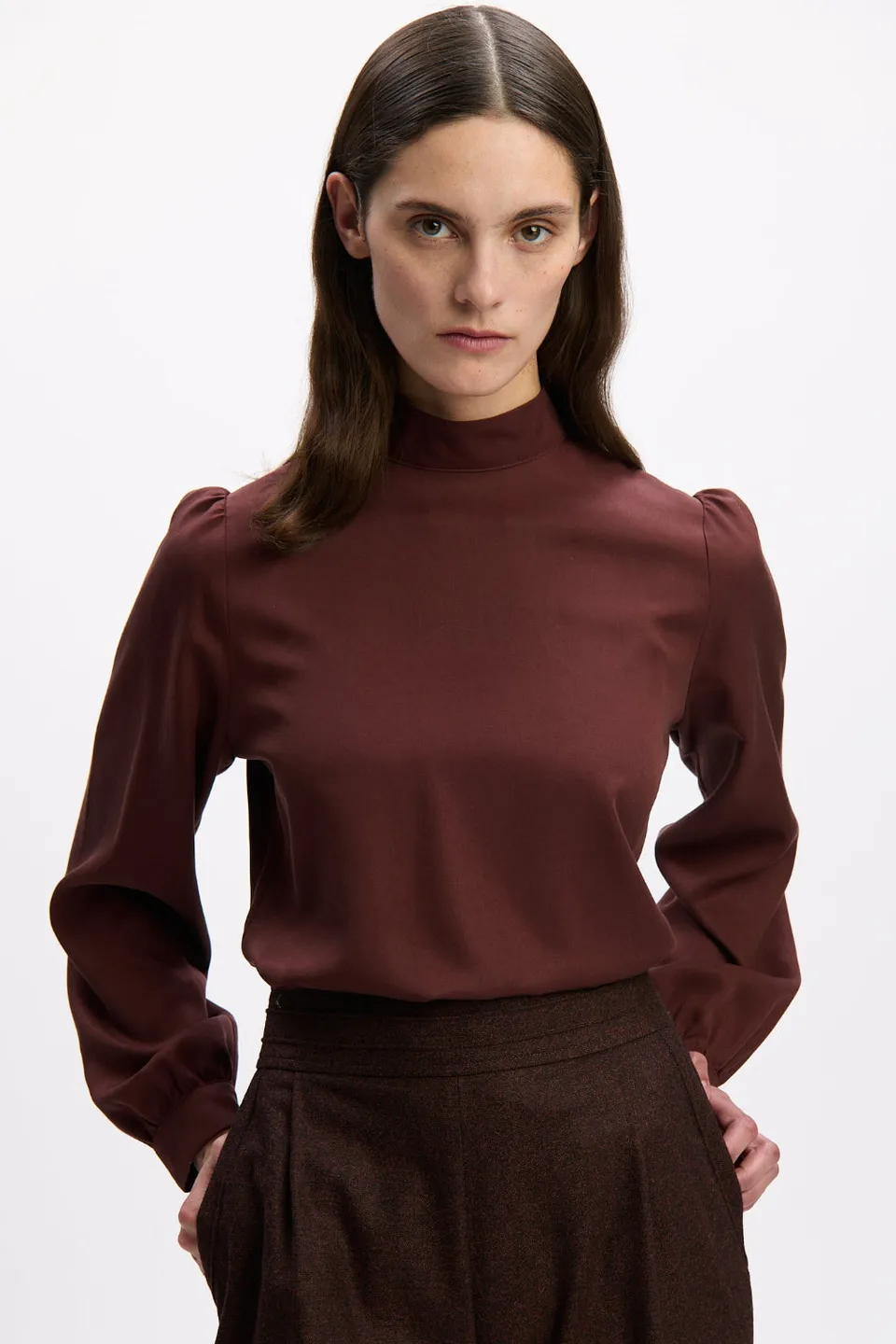 felicitas-damen-bluse-bria-tencel-bluse-mit-stehkragen image 1