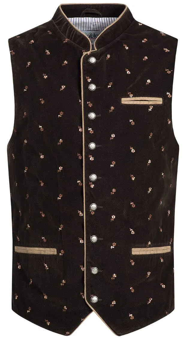 n-bler-trachtengilet-anton-rmellos-dunkelbraun-samt-bestickt image 1