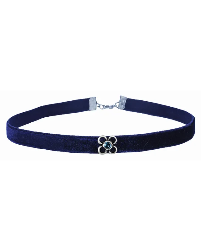 trachtenland-luisia-samt-kropfband-ramona-mit-premium-kristall-dunkelblau image 1