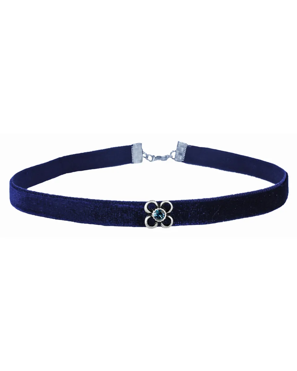trachtenland-luisia-samt-kropfband-ramona-mit-premium-kristall-dunkelblau image 1